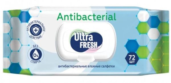 Изображение товара Салфетки влажные Ultra Fresh Antibacteriall №72 Салфетки влажные Ultra Fresh Antibacteriall №72 фотография