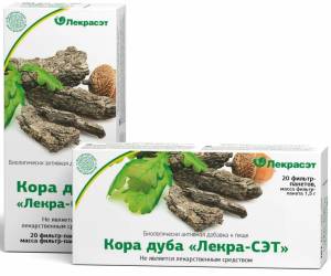 Дуб, кора, 20 пак (Лекра-сэт)