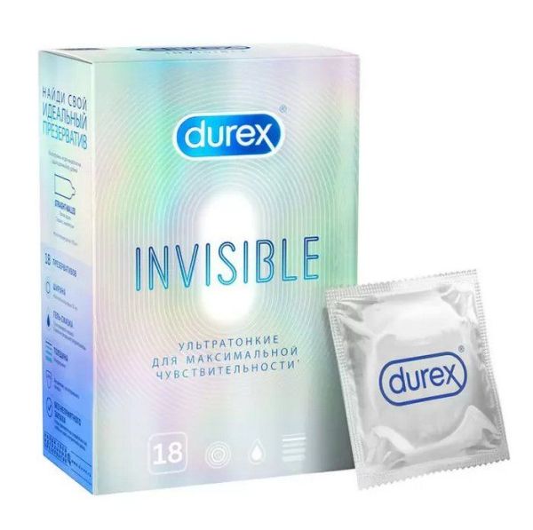 Изображение товара Презерватив Durex Pan Invisible ультратонкие №18 Презерватив Durex Pan Invisible ультратонкие №18 фотография