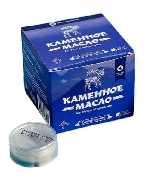 Изображение товара Каменное масло алтайское натуральное белое мумие фитоком алтай 5 г Каменное масло алтайское натуральное белое мумие фитоком алтай 5 г фотография