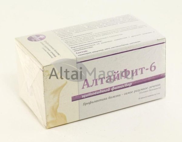 Изображение товара Алтайфит-6 щитовидный чайный напиток 20 пакетиков Алтайфит-6 щитовидный чайный напиток 20 пакетиков фотография