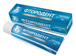 Вилсен зубная паста Фтородент F с отбеливающим эффектом 170г