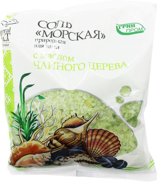 Изображение товара Соль морская природная с маслом чайного дерева Гринпром 1кг Соль морская природная с маслом чайного дерева Гринпром 1кг фотография