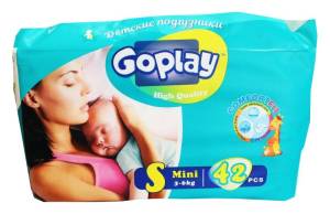 Подгузники GoPlay High Quality дышащие S 3-6 кг №42